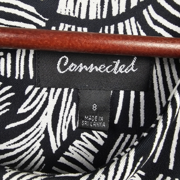 CONNECTED‎ Sleveless Pencil Dress Knee Length Black/White Womens Size 8 - Picture 7 of 9